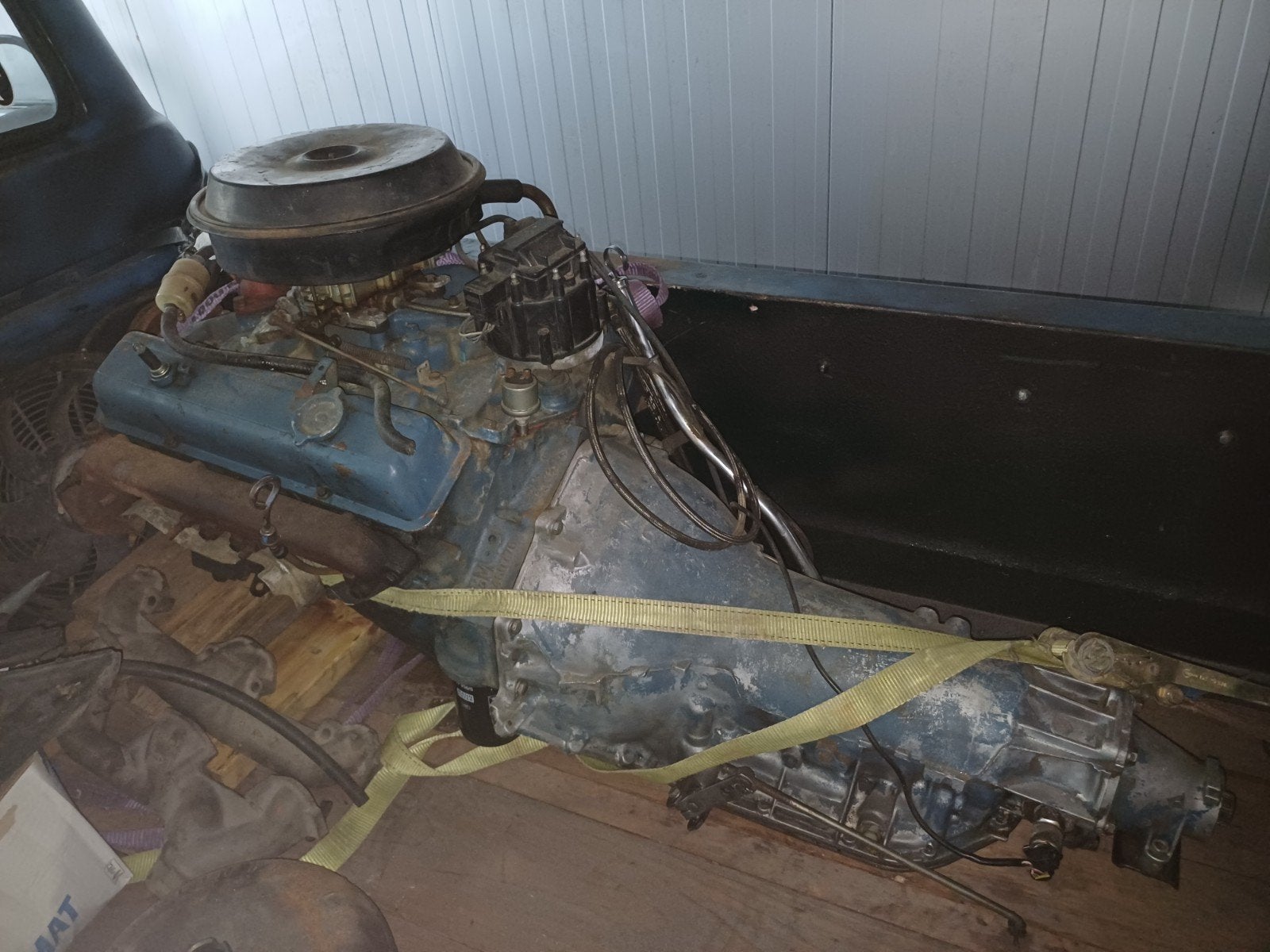 Chevrolet 305ci motorblok met versnellingsbak, Auto-onderdelen, Motor en Toebehoren, Chevrolet, Ophalen of Verzenden