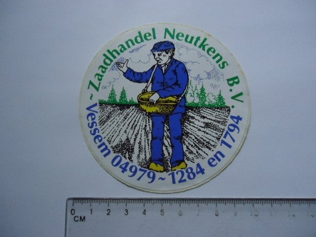 sticker oud BOER NEUTKENS Vessem landbouw eersel retro, Verzenden, Zo goed als nieuw, Bedrijf of Vereniging