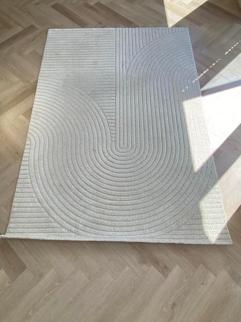 Modern Crème Vloerkleed - Merinos Elio Design, 150 tot 200 cm, 200 cm of meer, Ophalen of Verzenden, Zo goed als nieuw