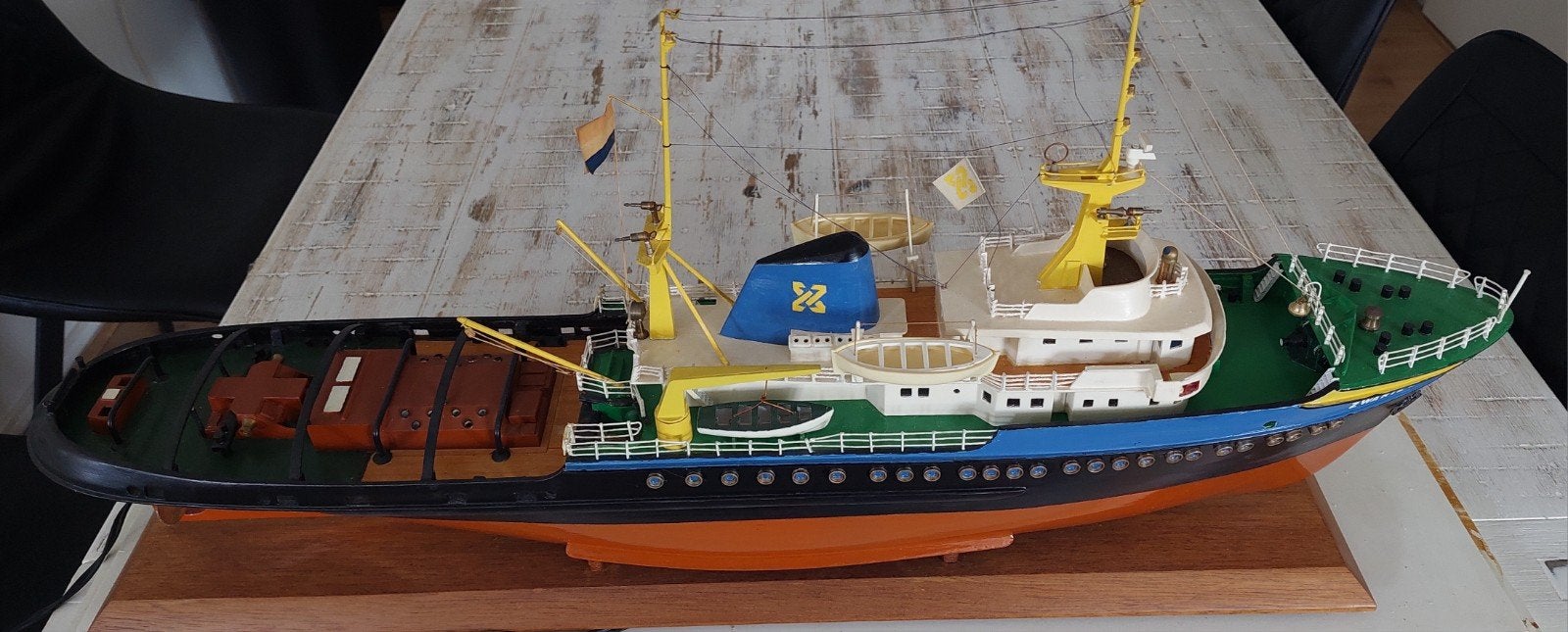 Prachtig handgemaakt Model Zeesleper " Zwarte Zee" met verli, Ophalen