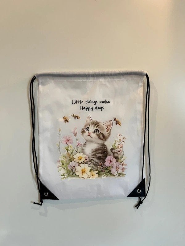 Polyester Gymtas / Rugzak Kat, Ophalen of Verzenden, Zo goed als nieuw, Overige merken, 30 tot 45 cm