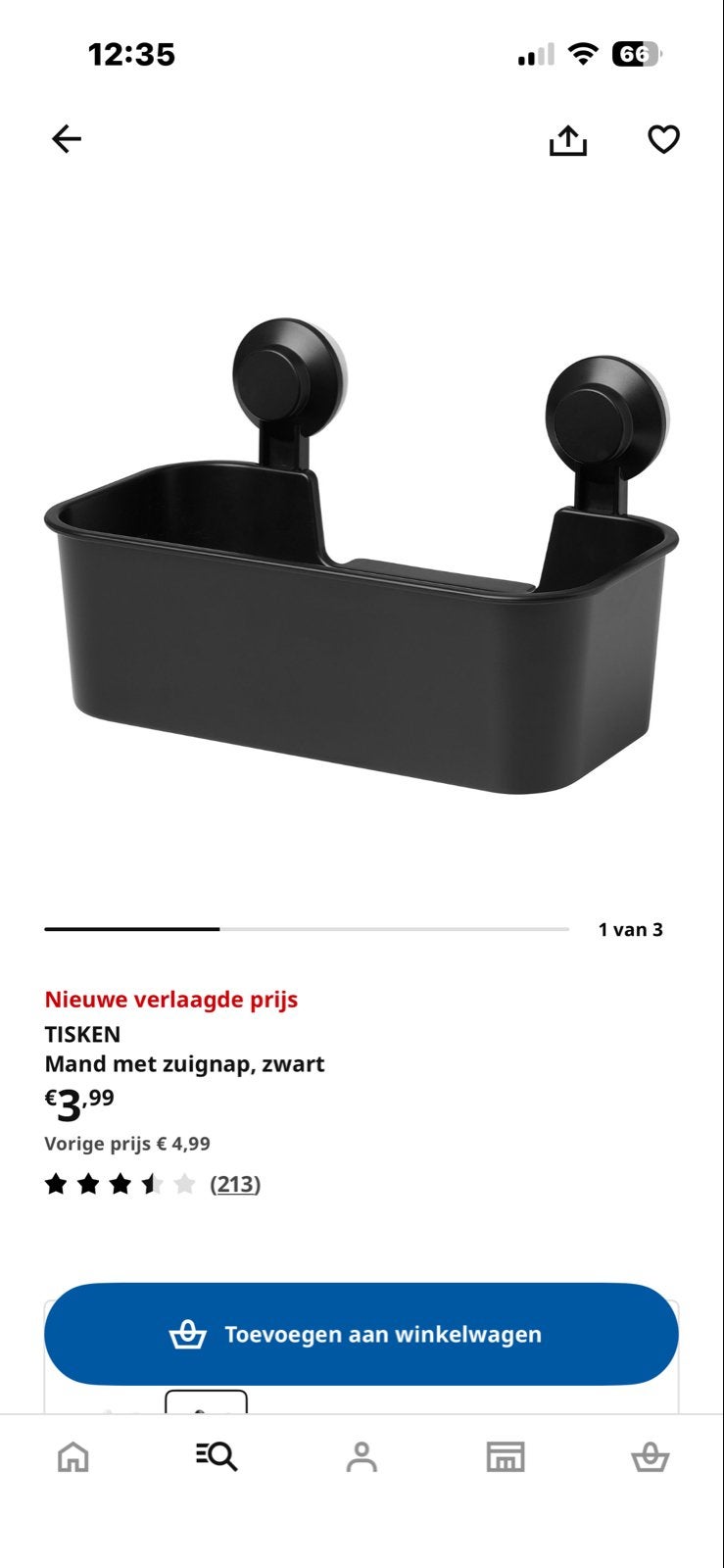 TISKEN Mand met zuignap, zwart, Ophalen of Verzenden, Nieuw, Zwart, Overige typen