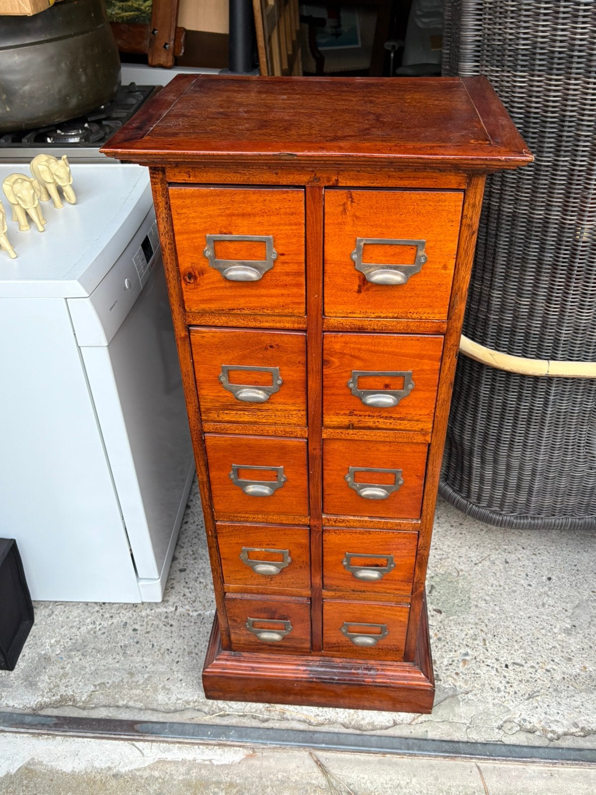 Prachtige houten ladekast 10 laden klassiek/vintage/uniek, Ophalen