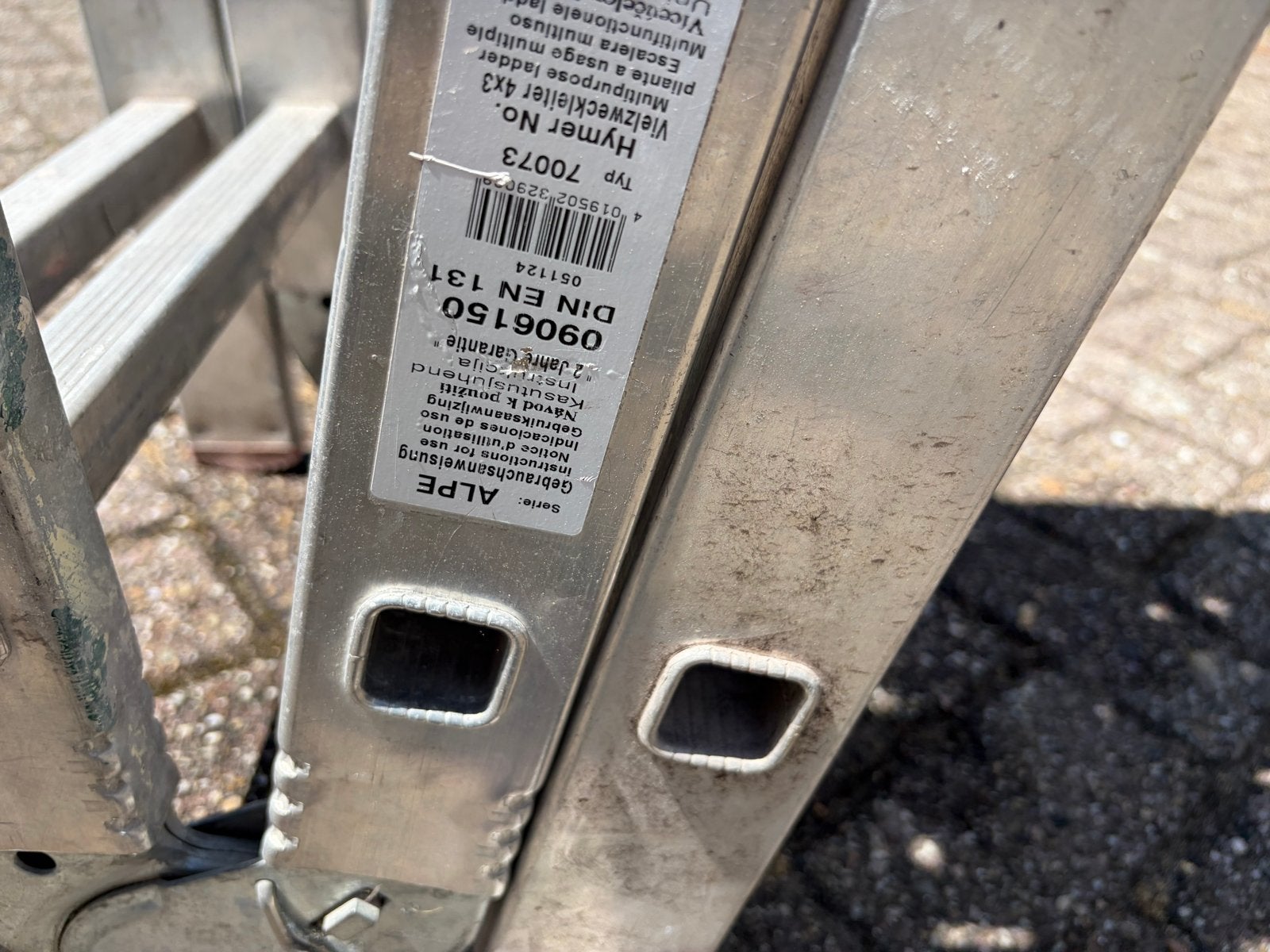 Hymer Vierzijdige Ladder/Werkplatform - Opvouwbaar, Ophalen, Gebruikt, Ladder, Opvouwbaar of Inschuifbaar