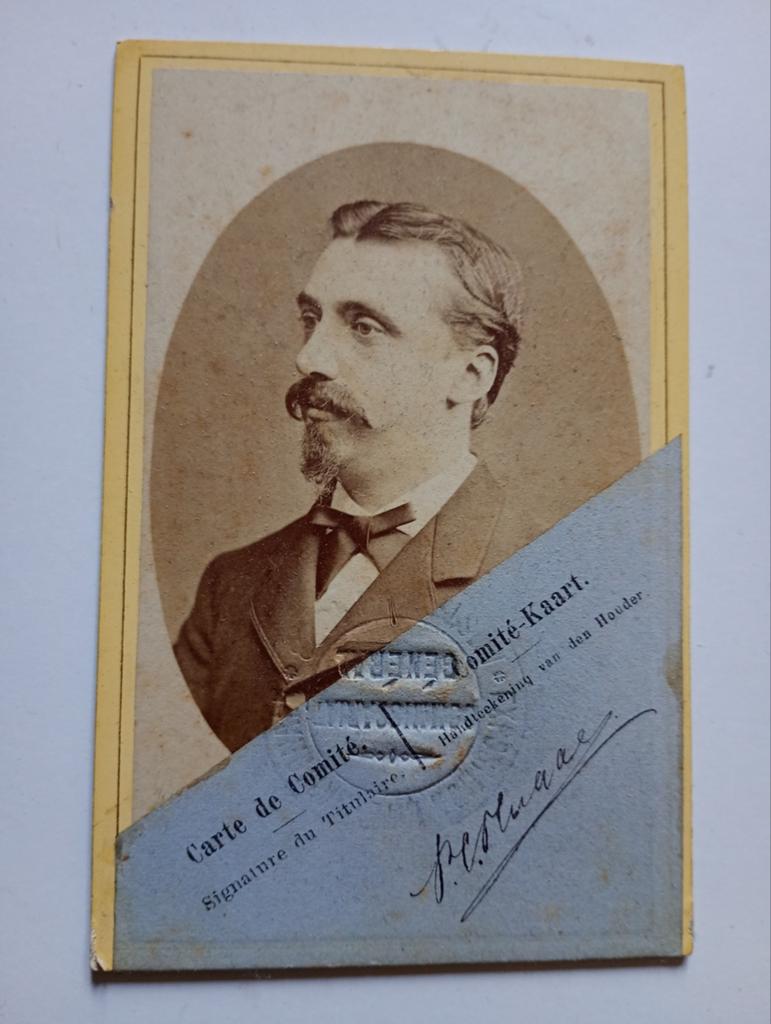 CDV Amsterdam Tentoonstelling Rector Magnificus Groningen, Verzamelen, Foto's en Prenten, Ophalen of Verzenden, Voor 1940, Gebruikt