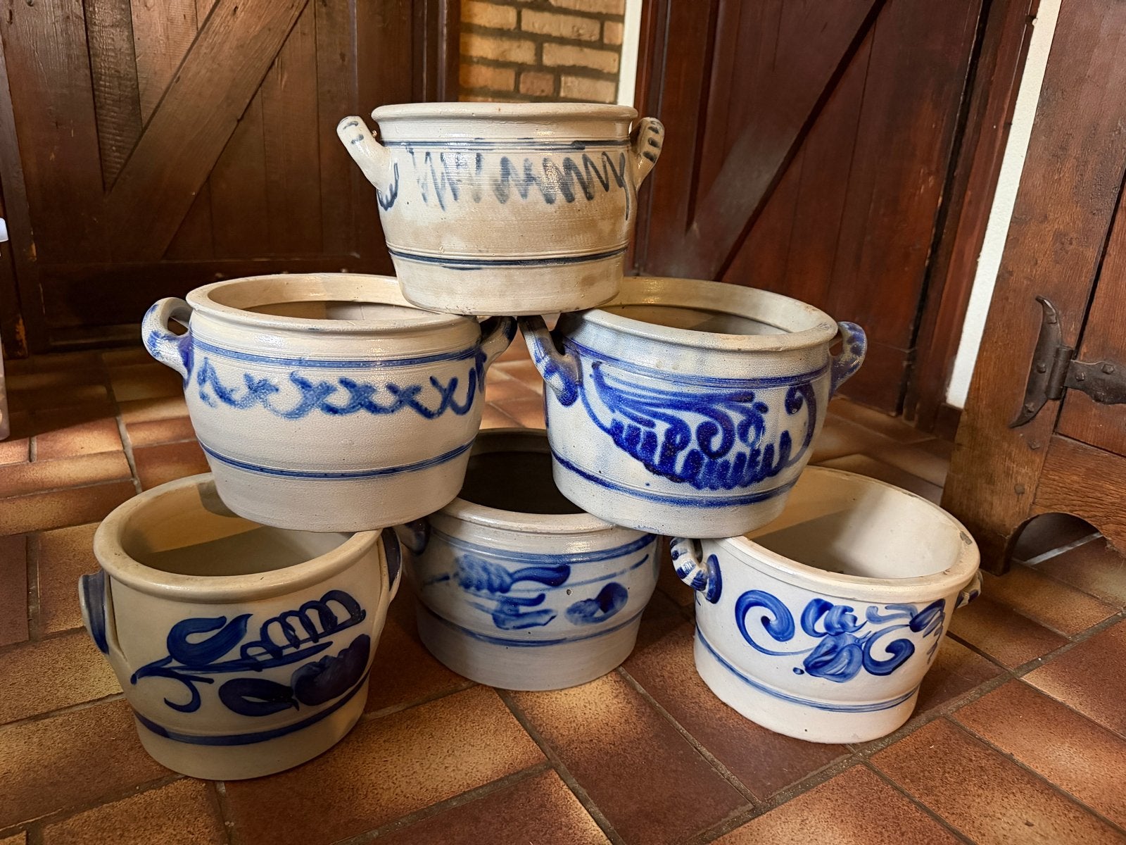 Set van 6 antieke Keulse potten, Ophalen