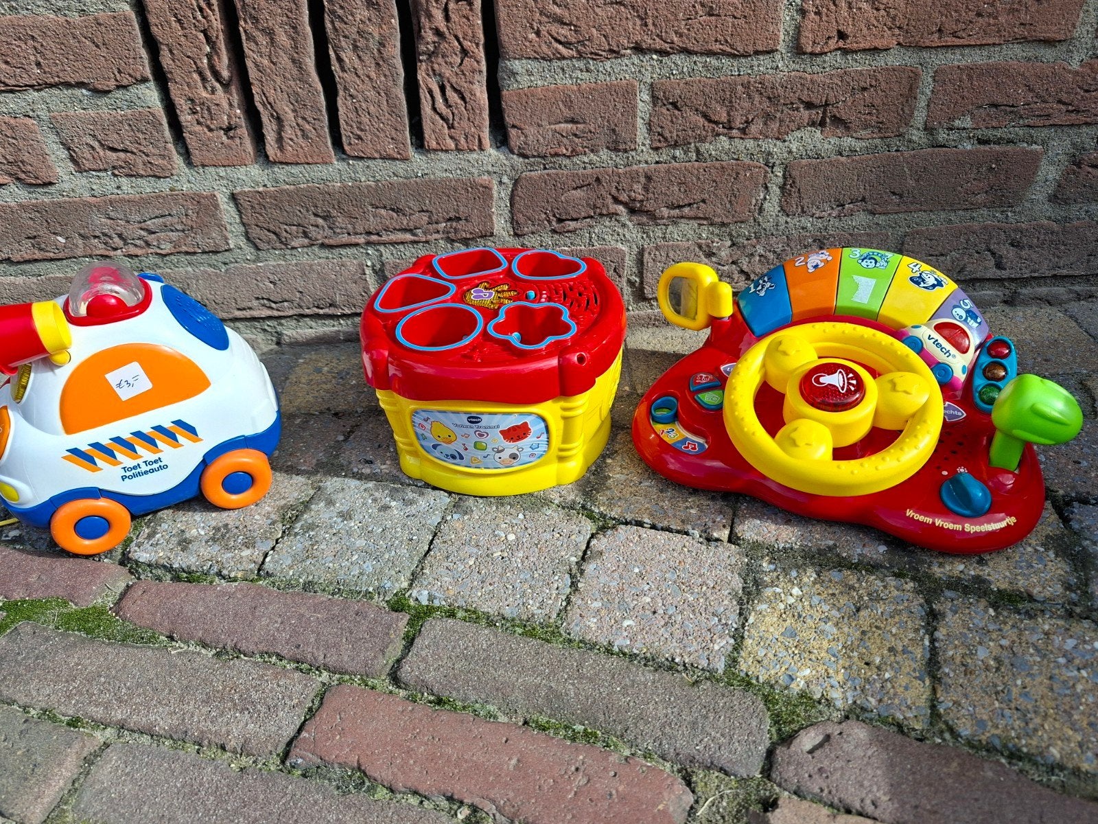 VTech Speelgoed Set: Politieauto, Vormen Trommel & Stuur, Ophalen, Gebruikt, Overige typen, Met licht