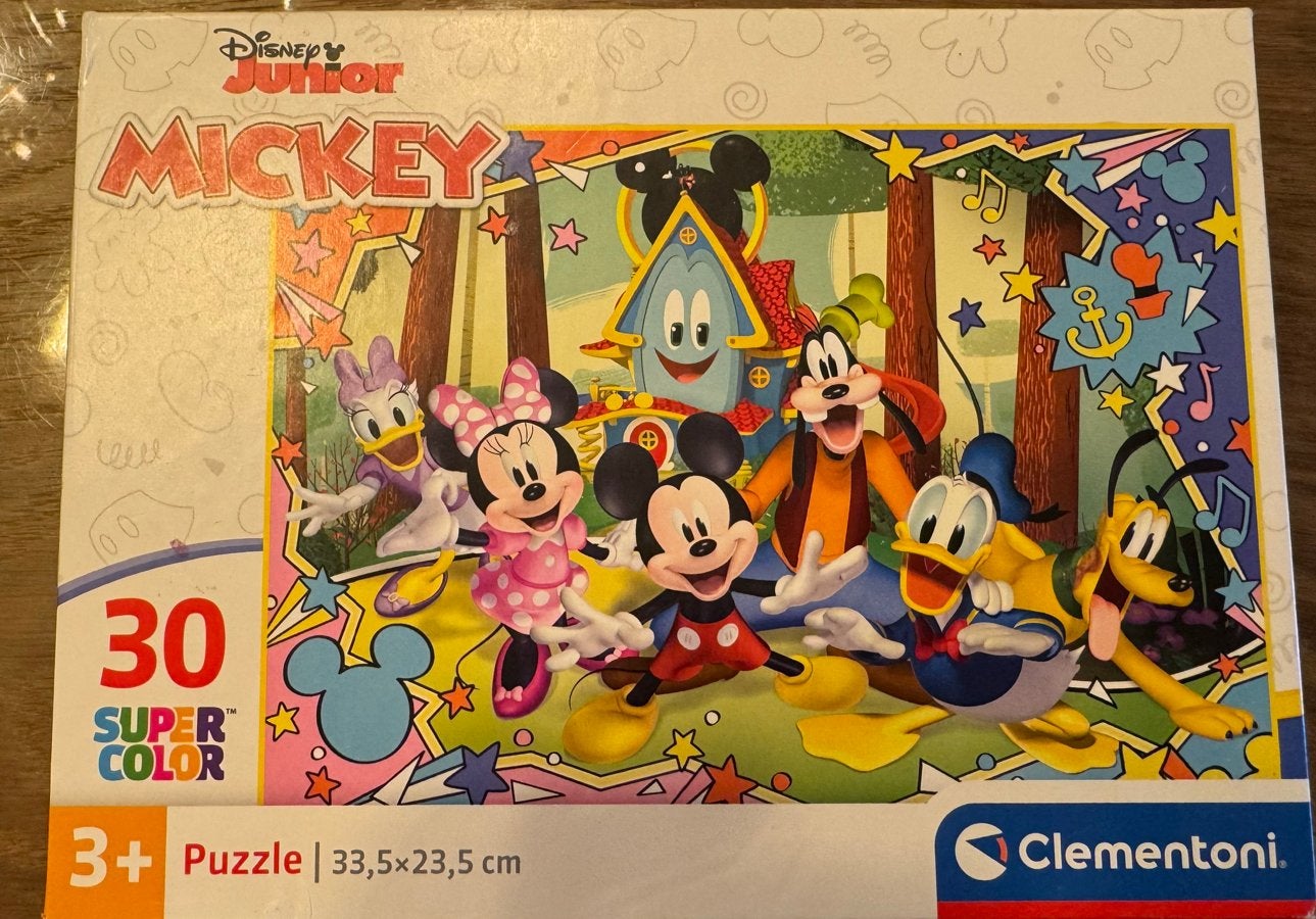 Disney Mickey Mouse Super Color Legpuzzel 30 stukjes, Ophalen of Verzenden, 10 tot 50 stukjes, Zo goed als nieuw, 2 tot 4 jaar