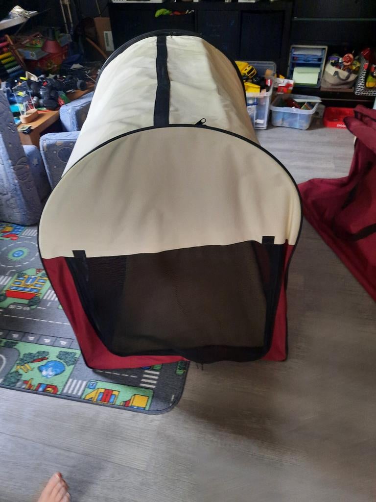 Stoffen hondenbench grondmaat 105x80cm, Dieren en Toebehoren, Hondenbenches, Ophalen