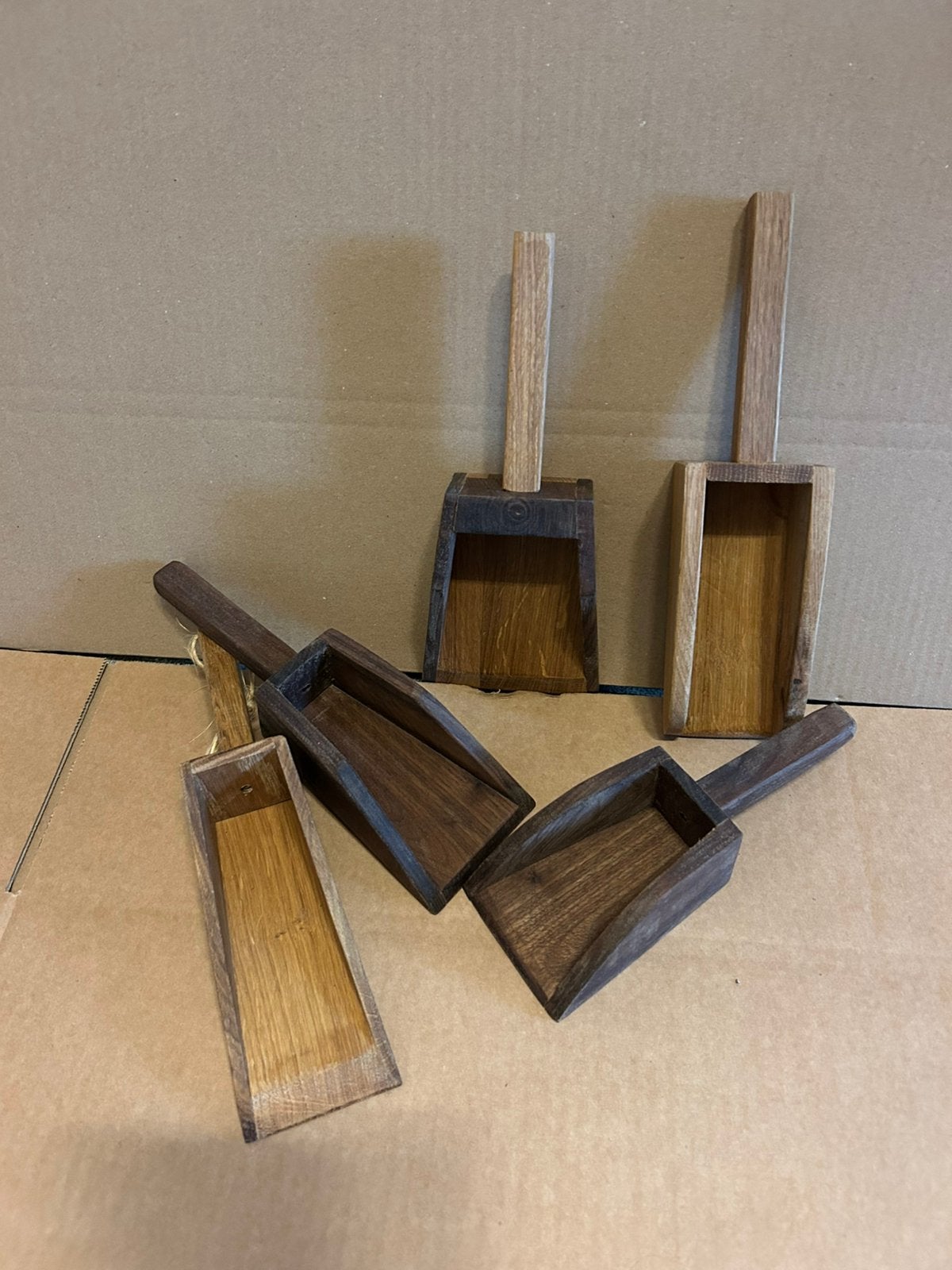 Nieuw gemaakte vintage eikenhouten gruttersscheppen, Ophalen of Verzenden, Nieuw