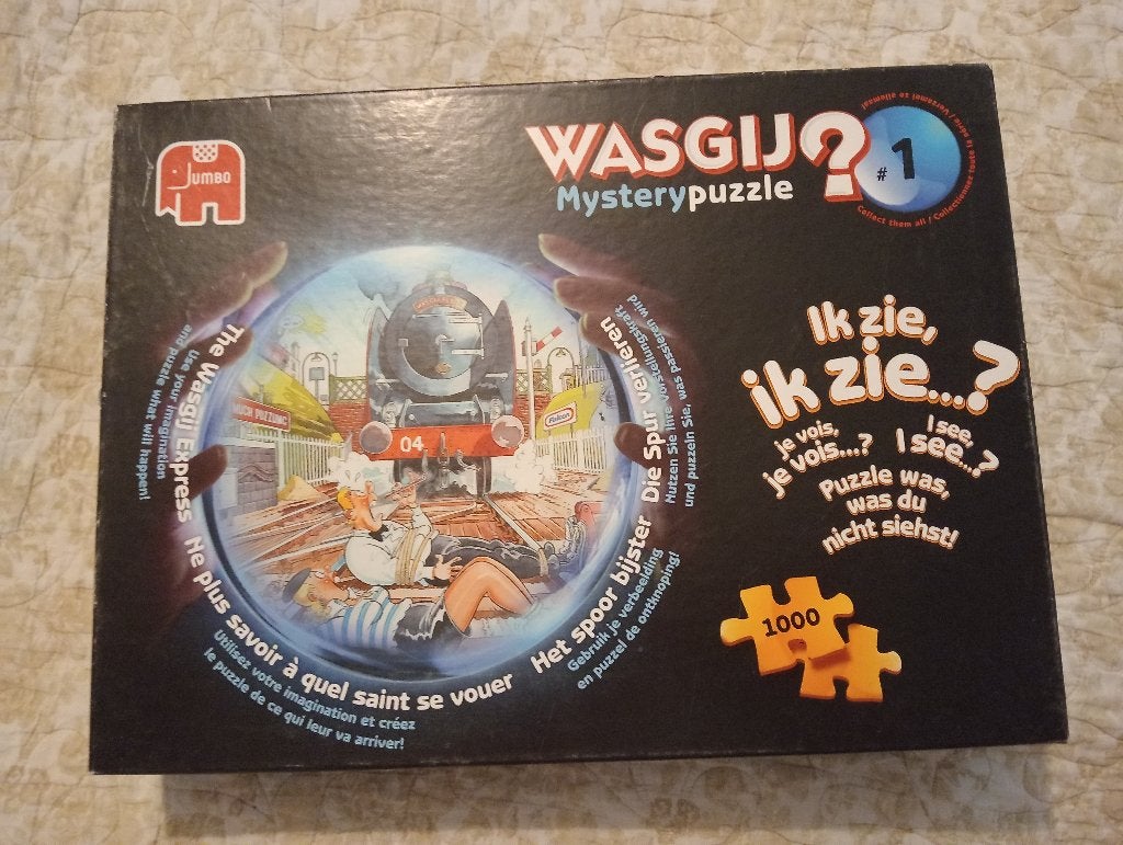 Puzzel Wasgij mysterie, Ophalen of Verzenden, 500 t/m 1500 stukjes, Gebruikt, Legpuzzel