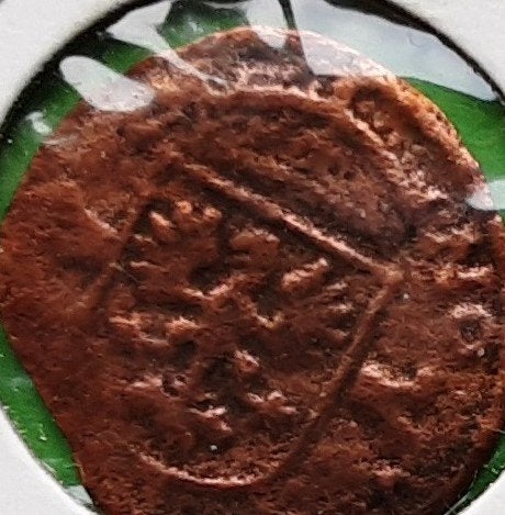 Deventer: - duit 1617 - V157.1, Postzegels en Munten, Munten | Nederland, Verzenden, Vóór koninkrijk, Overige waardes, Losse munt