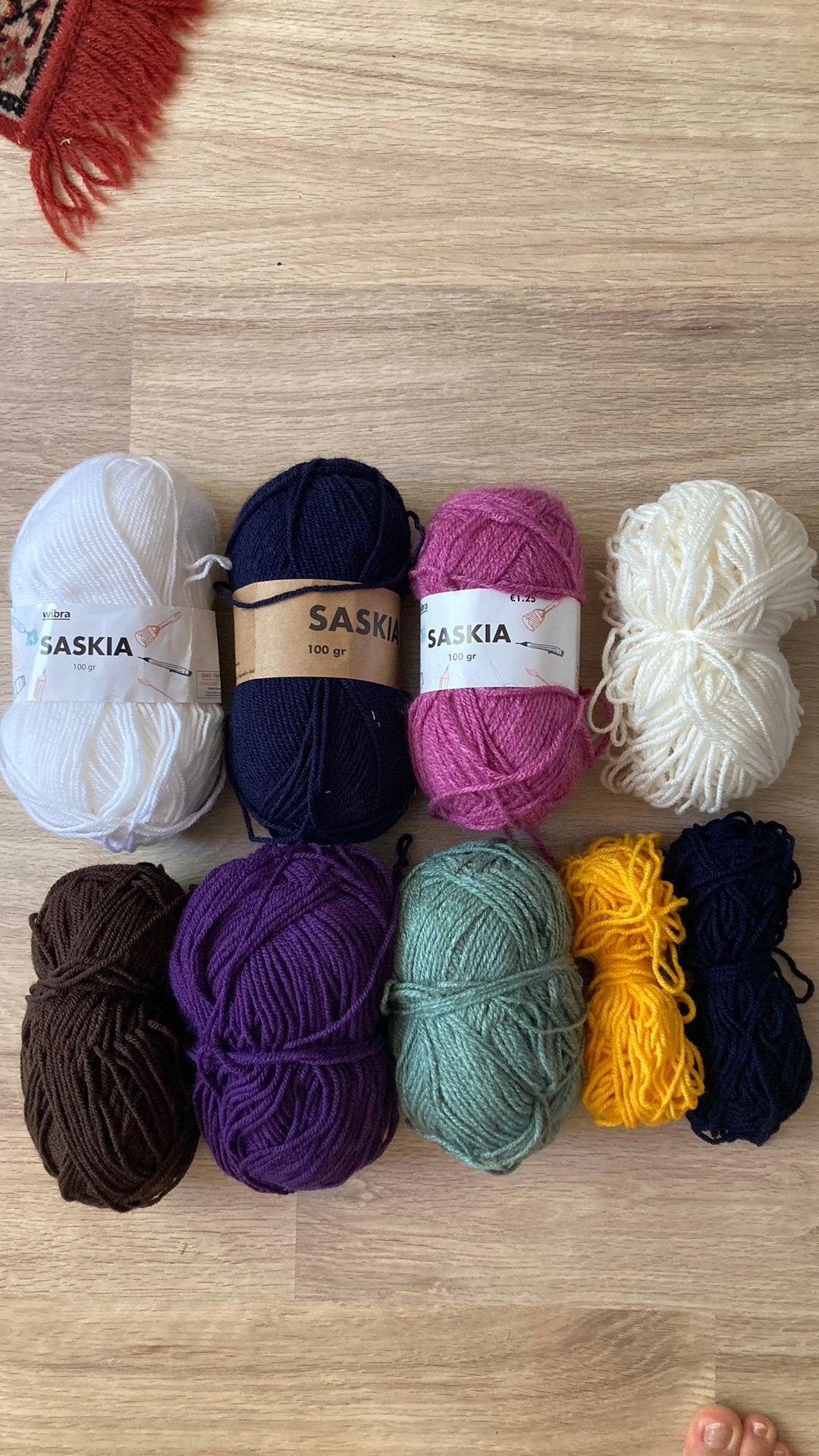 Wibra wol type Saskia in diverse kleuren, Ophalen of Verzenden, Zo goed als nieuw, Breien of Haken, Wol of Garen