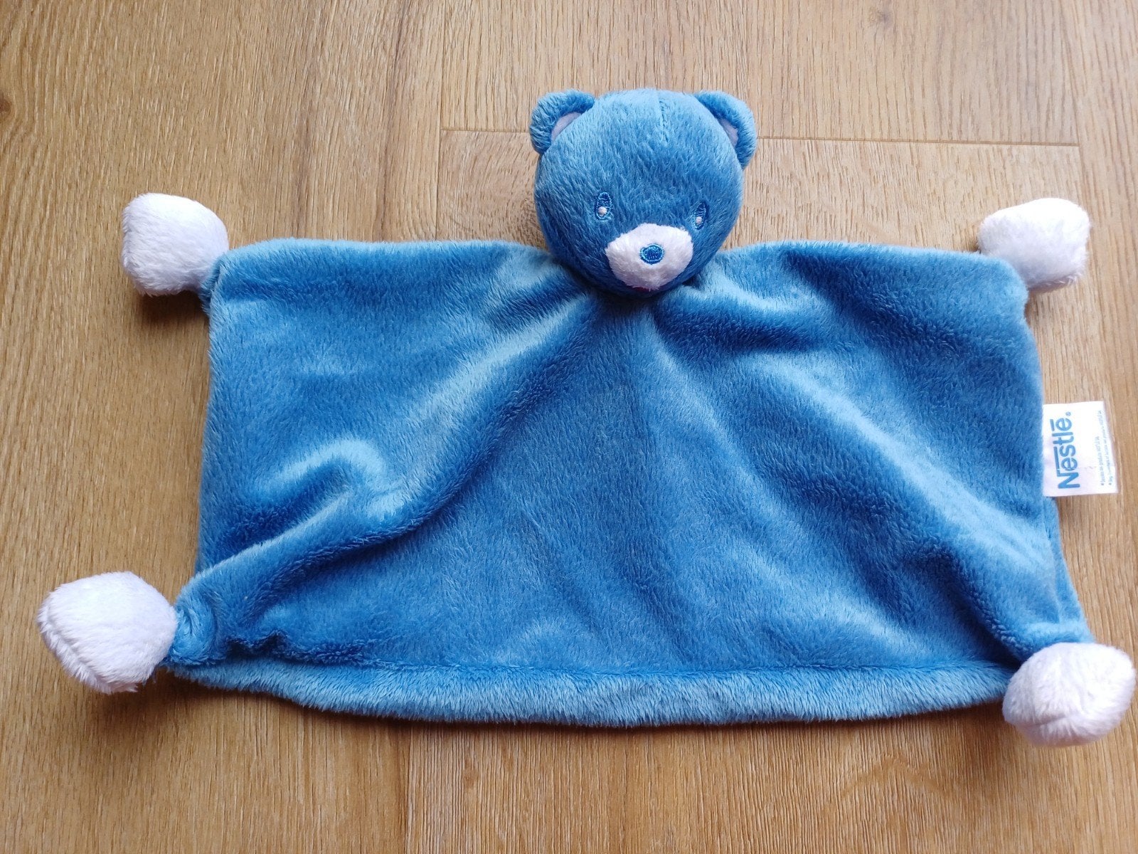 nestle doekje knuffeldoekje blauw beer beertje, Ophalen of Verzenden, Zo goed als nieuw, Beer