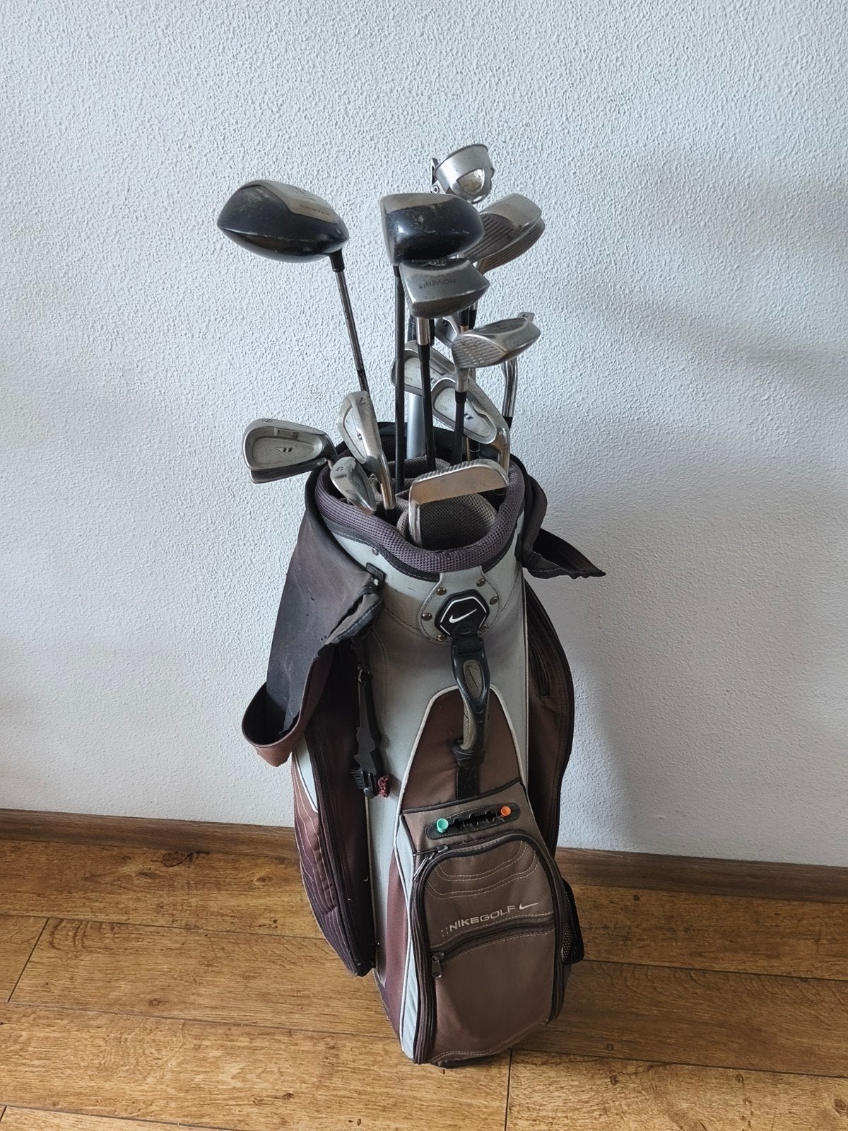 Complete golfset met tas en diverse clubs, Ophalen, Gebruikt, Set