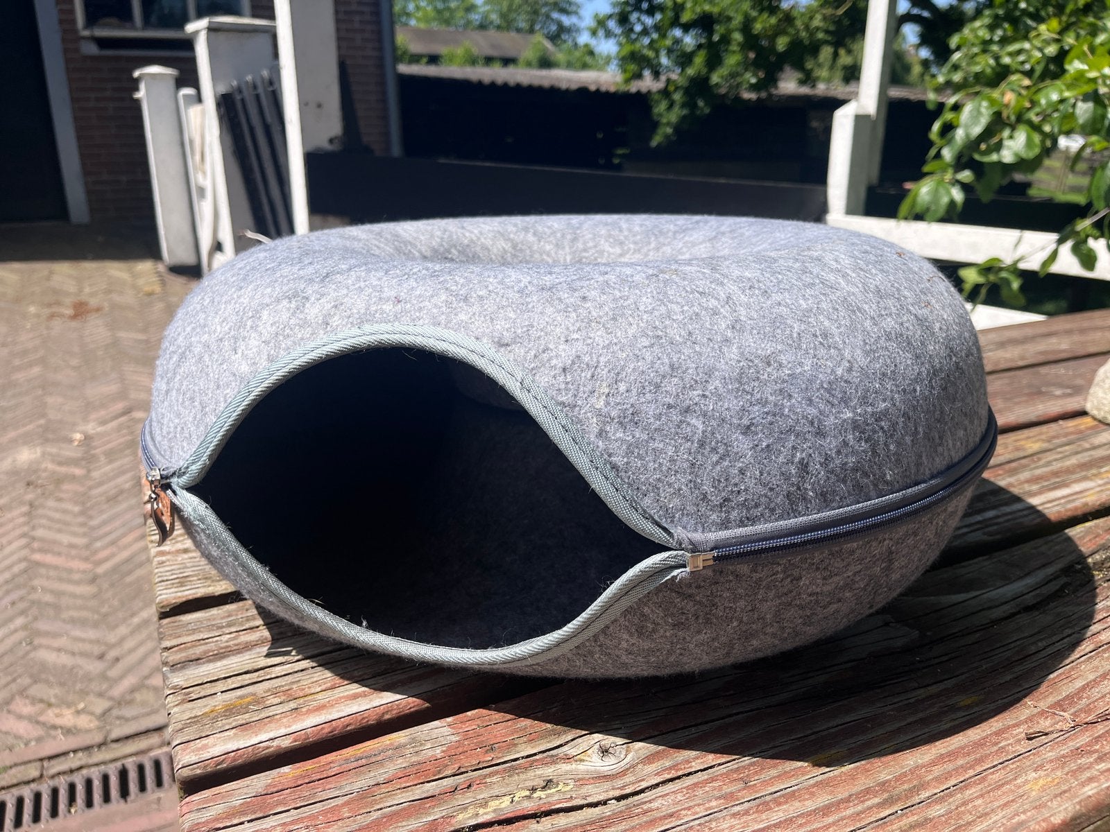 Kattenmand donut vilt, Ophalen, Zo goed als nieuw