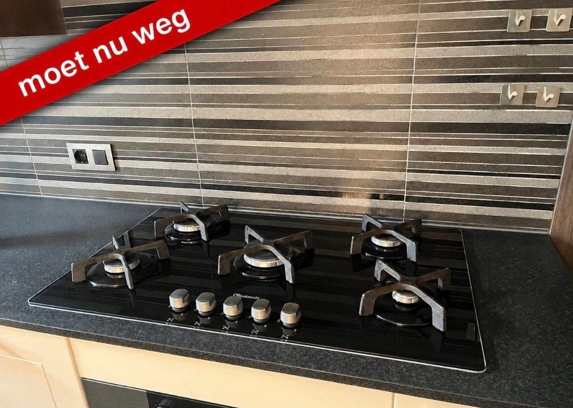 Design Bauknecht gaskookplaat (gas op glas) moet nu weg!, Ophalen, Gebruikt, Inbouw, Gas