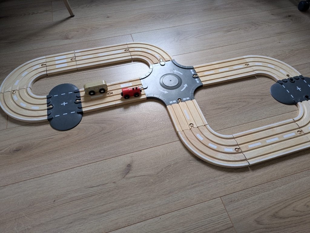 houten treinbaan: wegdelen, Ophalen of Verzenden, Zo goed als nieuw, Overige typen