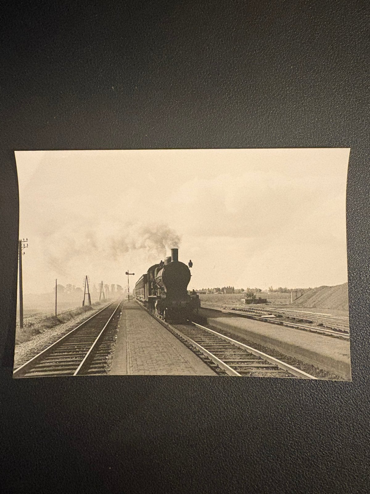Oude foto stoomlocomotief NS 3807 (±1950), Ophalen of Verzenden, Gebruikt, Trein