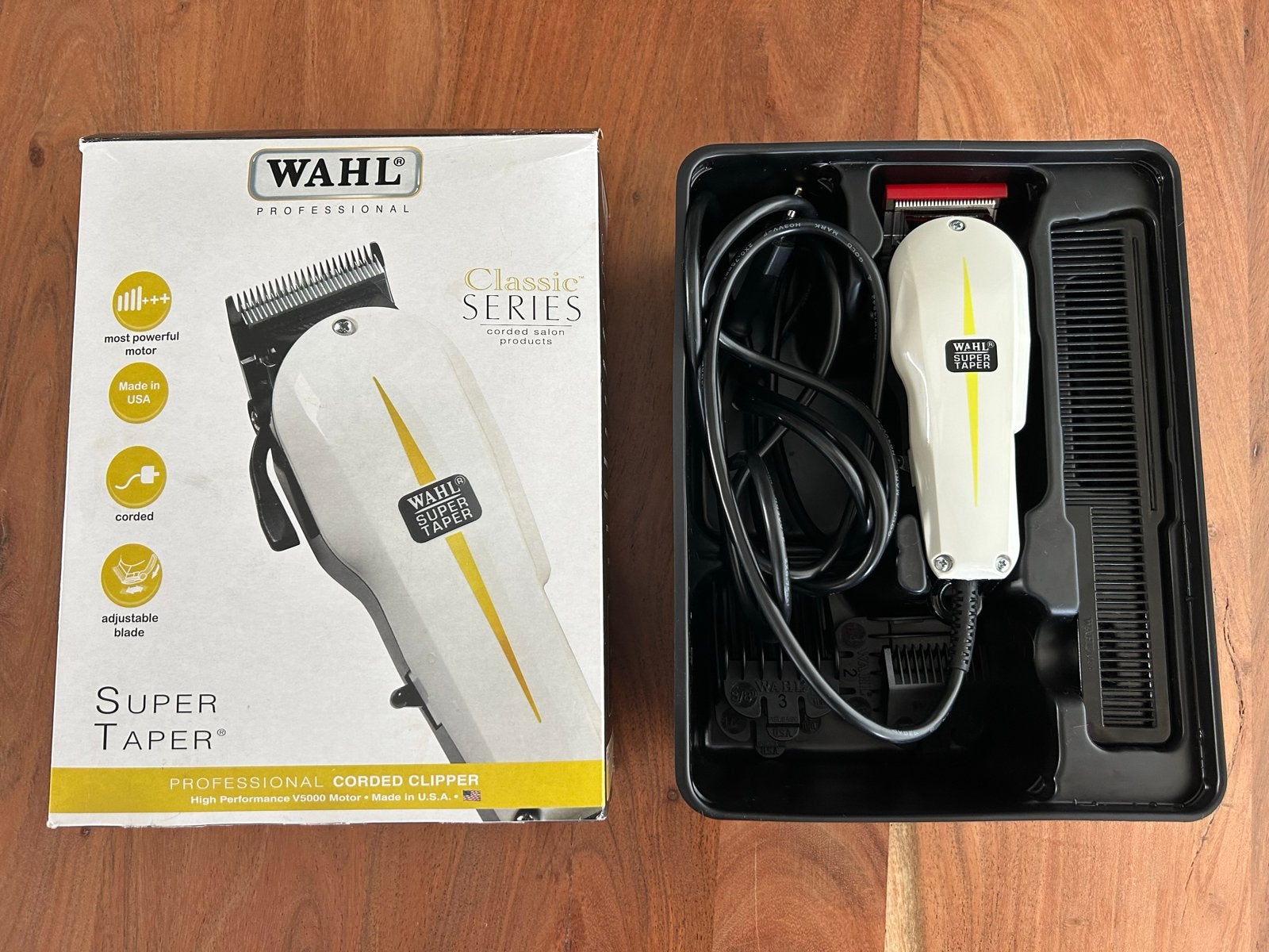 Wahl Super Taper tondeuse helemaal compleet, Ophalen of Verzenden, Zo goed als nieuw, Haarverzorging