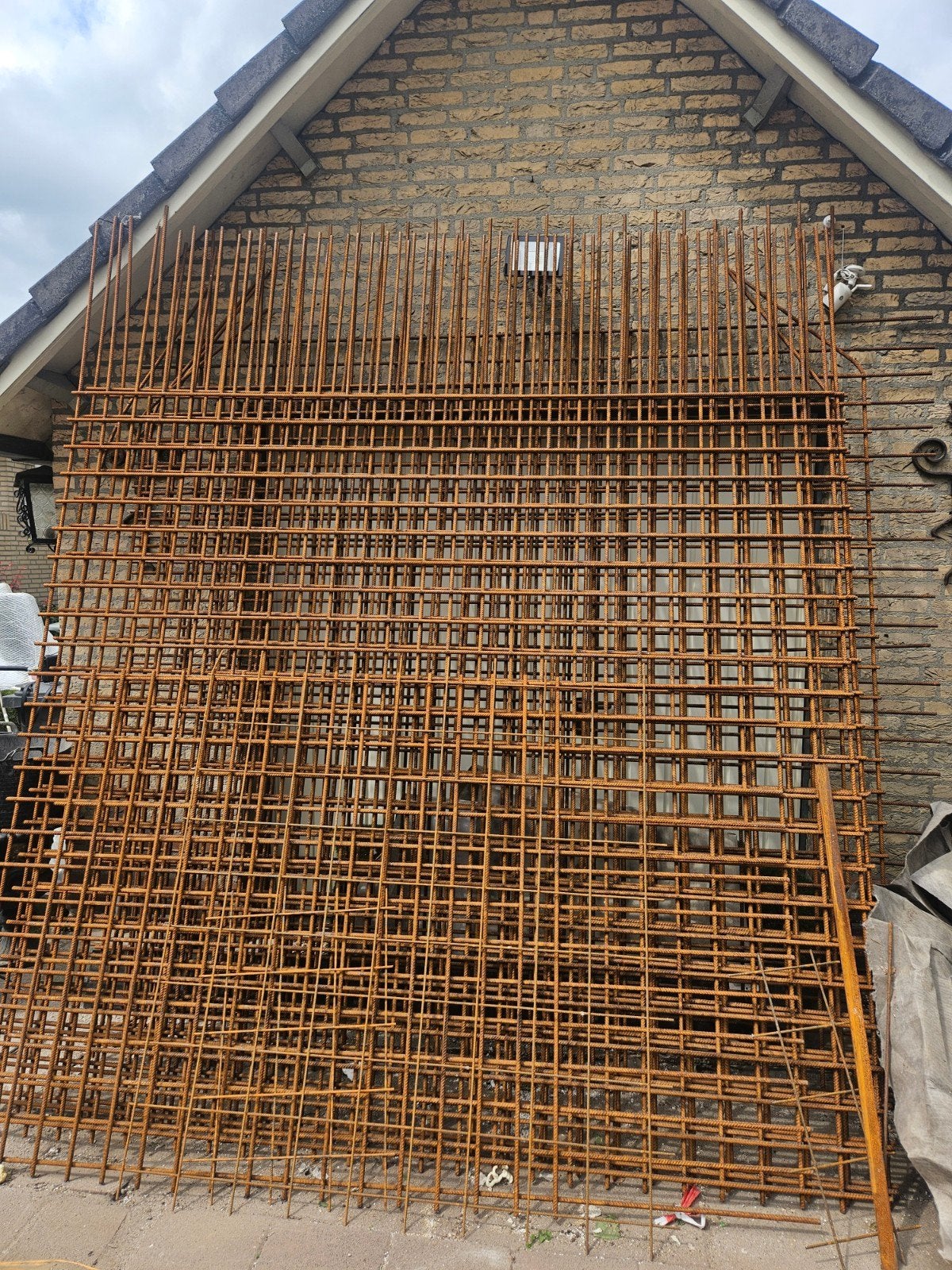 5,5 stuks bouwstaalmatten/betonnetten 260x300 cm, 12 mm dik, Ophalen, Gebruikt, Minder dan 25 mm, Overige typen