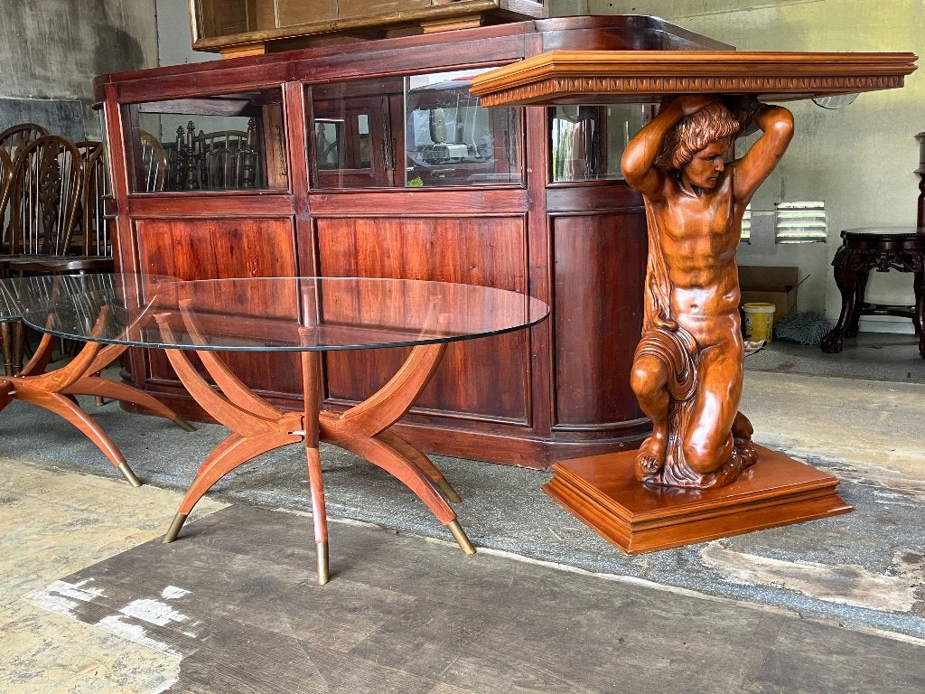 Vintage Italiaanse sculpturale bijzettafel / televisiemeubel, Ophalen