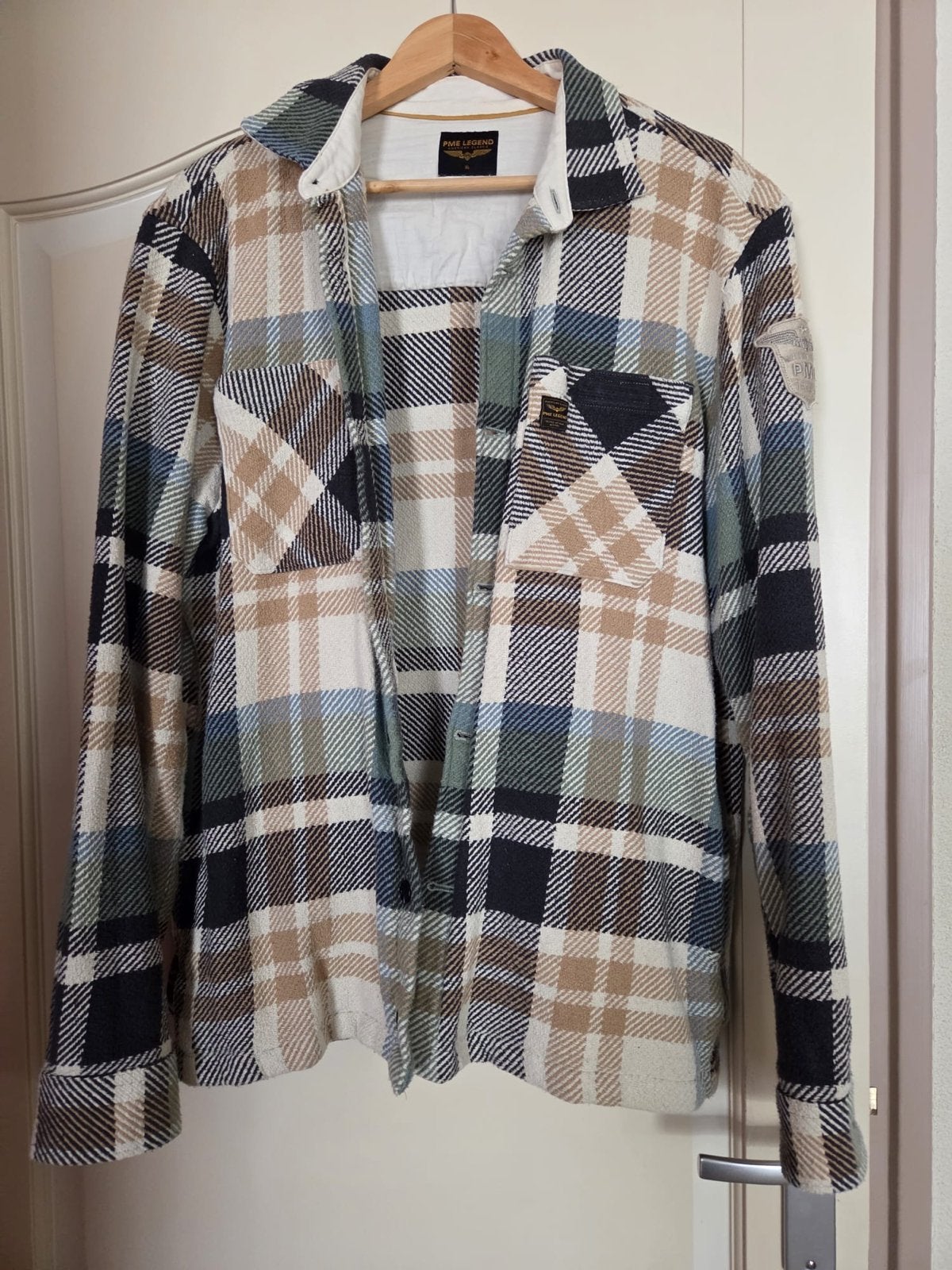 PME Legend geruit overhemd - Zo goed als nieuw, Kleding | Heren, Ophalen of Verzenden, Zo goed als nieuw, Meerkleurig, Halswijdte 43/44 (XL)