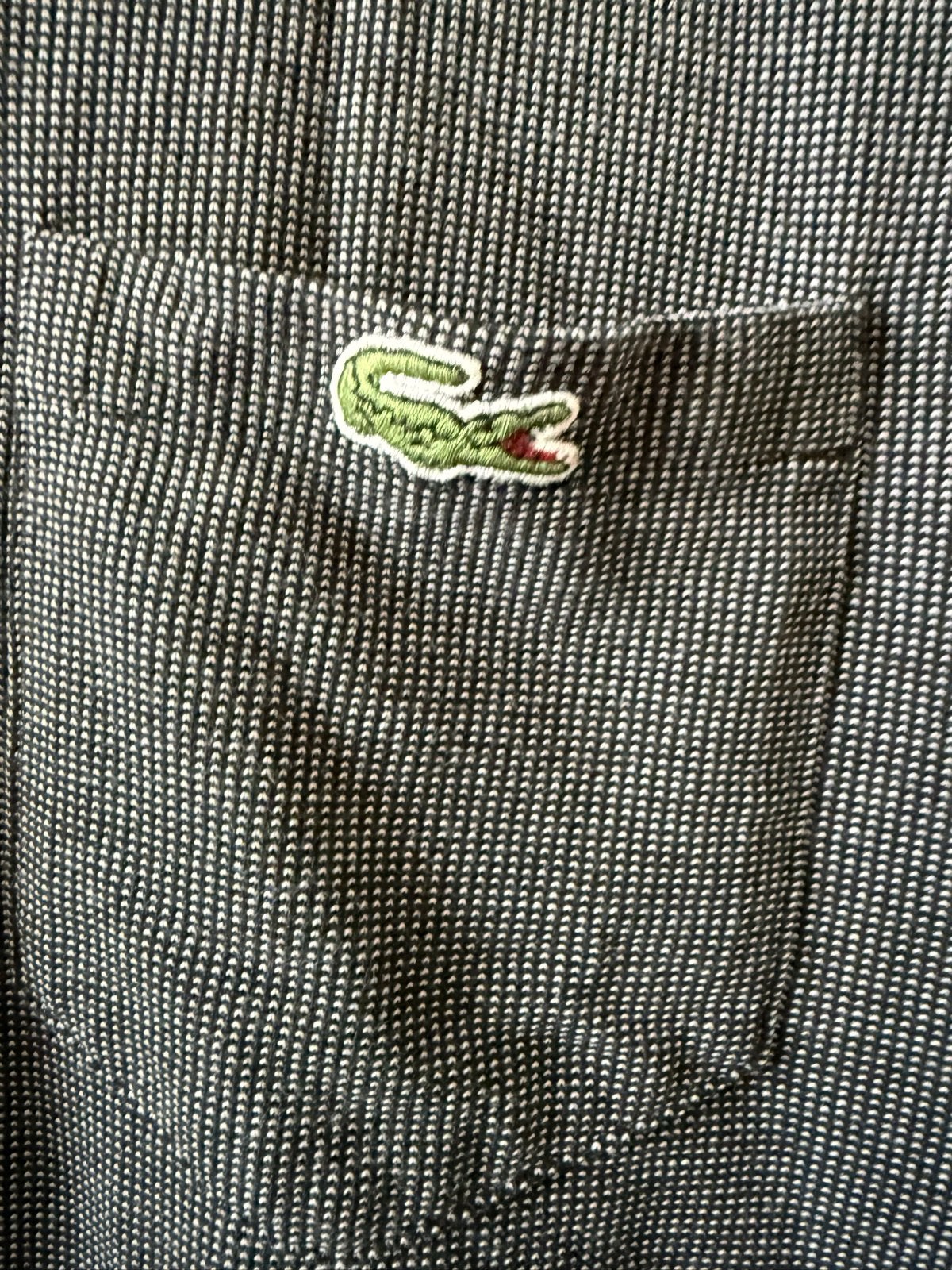 Lacoste Polo Shirt - Zwart/Wit Gestreept - Maat L, Ophalen of Verzenden, Gedragen, Maat 52/54 (L), Zwart