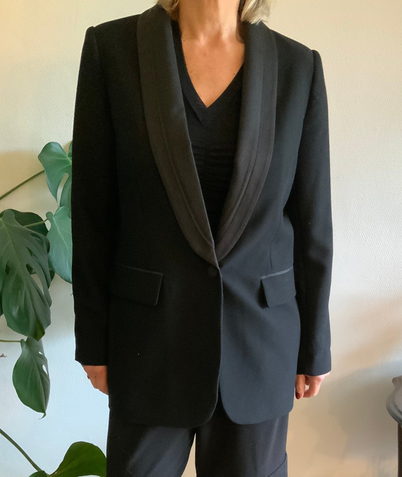 CO ‘COUTURE   Stijlvol dames blazer Smoking maat S, Kleding | Dames, Ophalen, Zo goed als nieuw, Maat 38/40 (M), Zwart