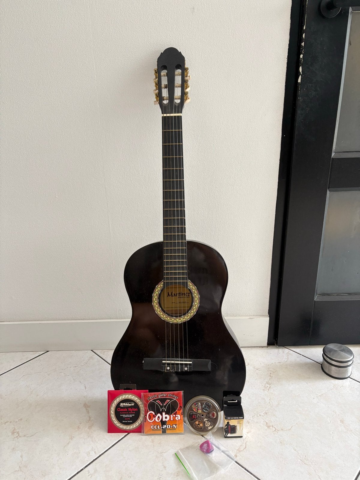 Martinez Spaanse gitaar met accessoires, MTC-080-PB, Ophalen, Gebruikt, Klassieke of Spaanse gitaar