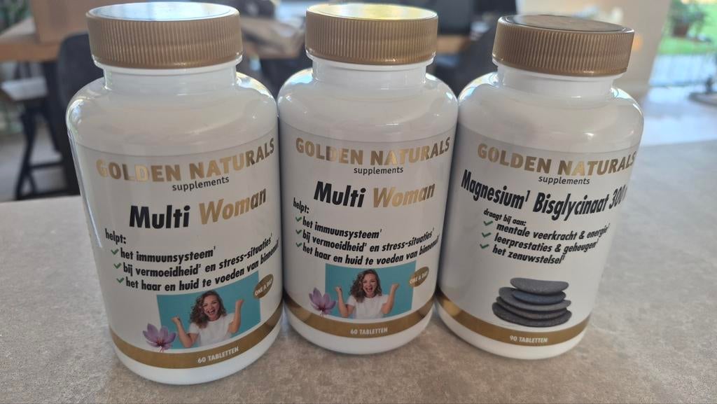 Golden Naturals Multi Woman & Magnesium Bisglycinaat, Ophalen of Verzenden, Nieuw, Overige typen