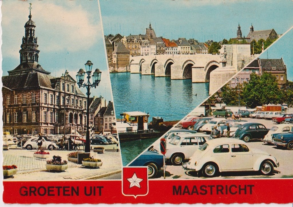 Maastricht met auto's , Volkswagen Kever, Ophalen of Verzenden, 1960 tot 1980, Gelopen, Limburg