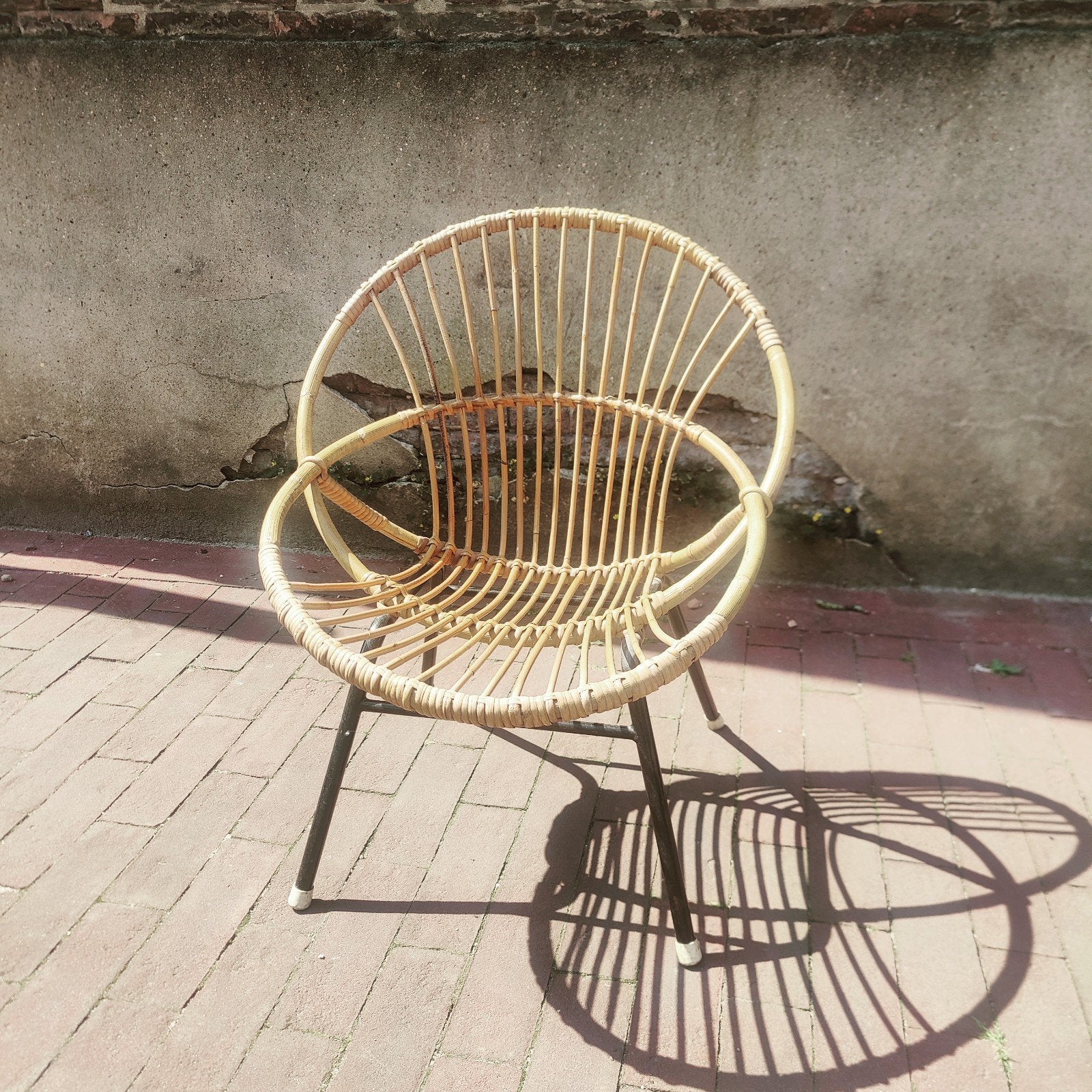 Vintage Rohe Noordwolde Rotan Fauteuil - Jaren '50 Design, Ophalen