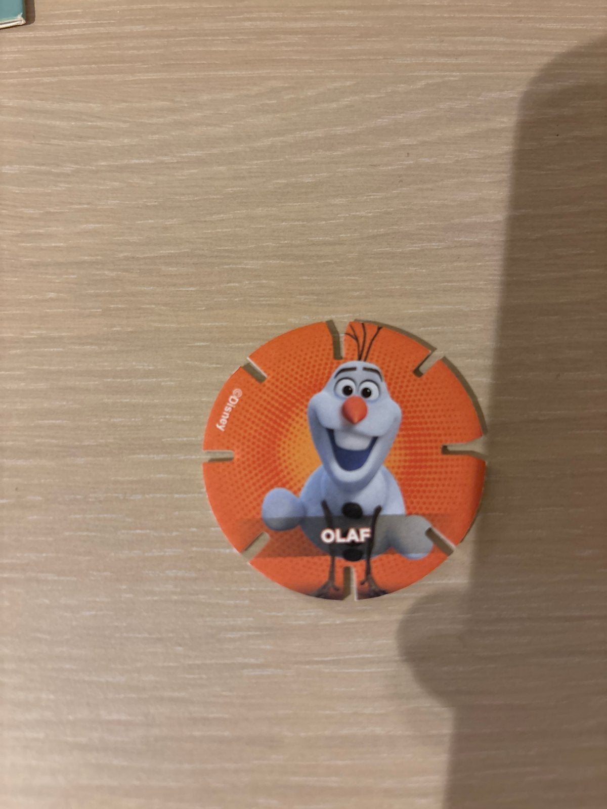 Disney Olaf Tazo/POG - Frozen verzamelitem, Verzamelen, Ophalen of Verzenden, Overige figuren, Gebruikt, Overige typen