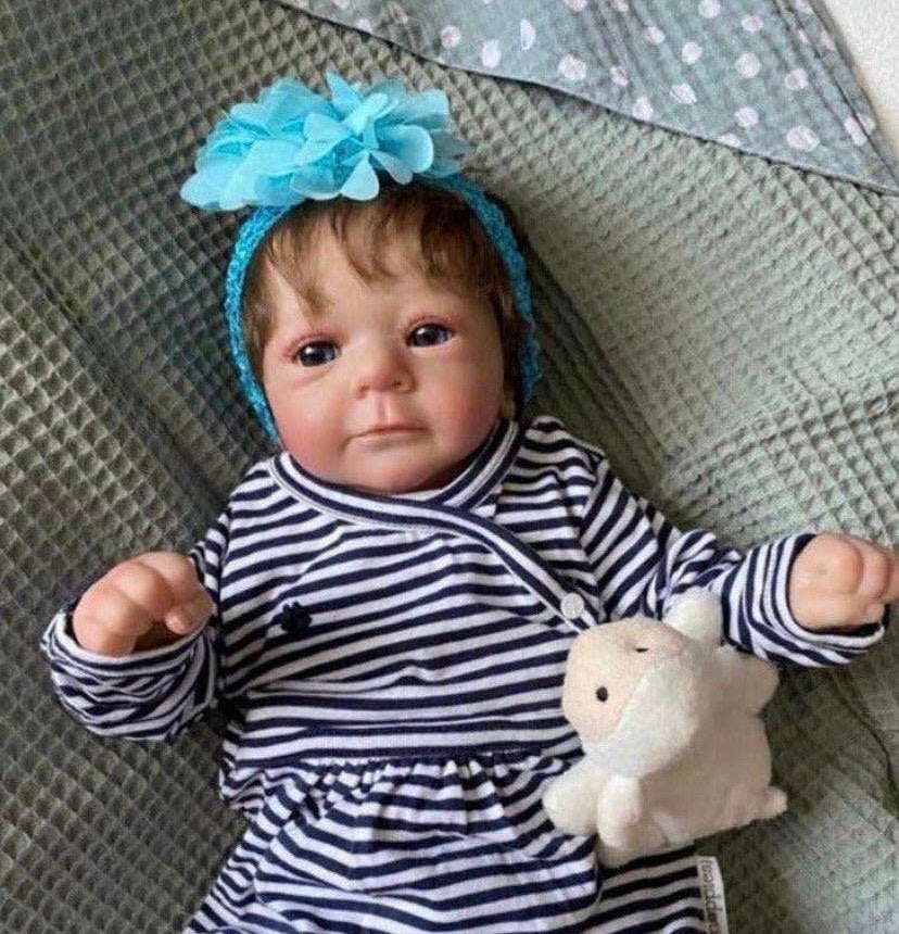 Leuk Reborn baby meisje, Ophalen of Verzenden, Zo goed als nieuw, Babypop, Levensecht of Reborn