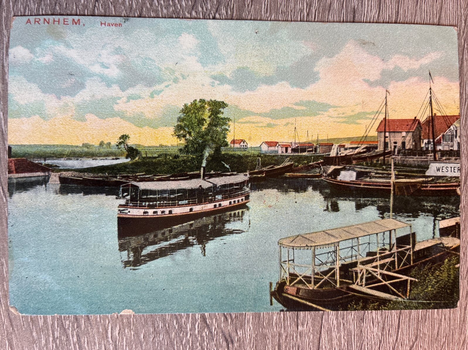 Oude briefkaart Arnhem, Haven - Voor 1920, Ophalen of Verzenden, Voor 1920, Gelopen, Gelderland