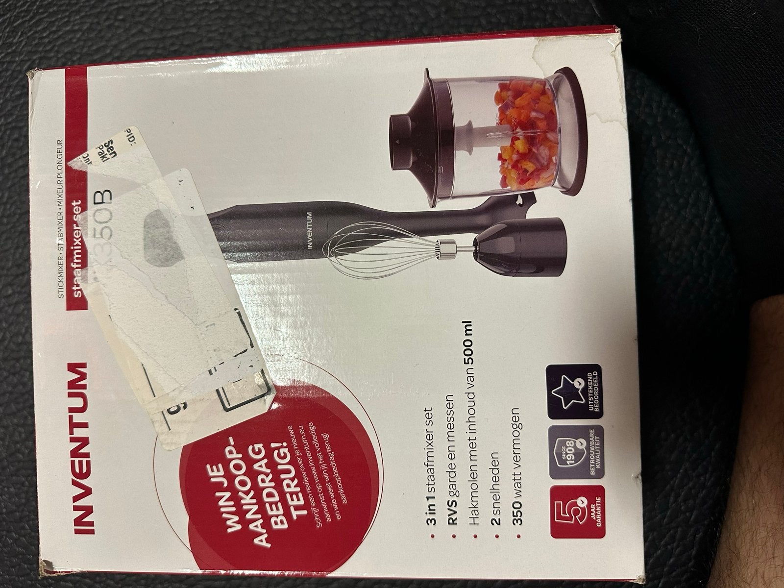 Inventum Staafmixer Set MX350B - Nieuw in doos, Minder dan 1 liter, Ophalen of Verzenden, Nieuw, 2 snelheden
