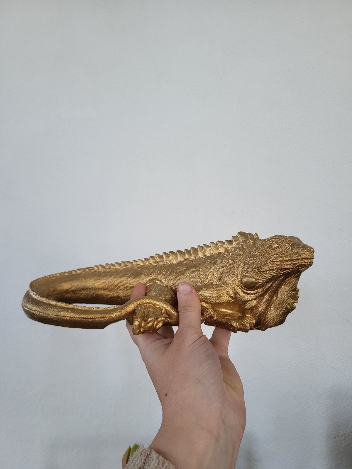 Gouden Leguaan Decoratiebeeld, Ophalen of Verzenden, Nieuw, Dier
