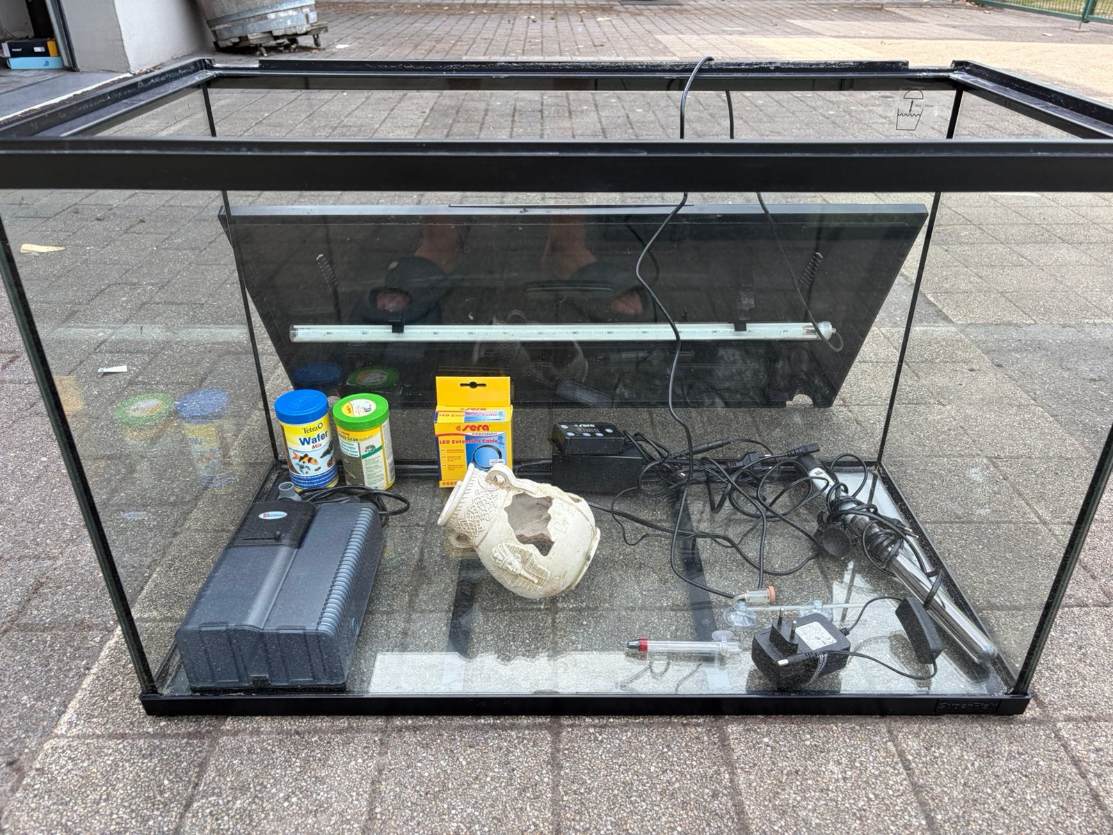 Superfish 150L aquarium compleet krasvrij – veel accessoires, Ophalen, Zo goed als nieuw, Leeg aquarium