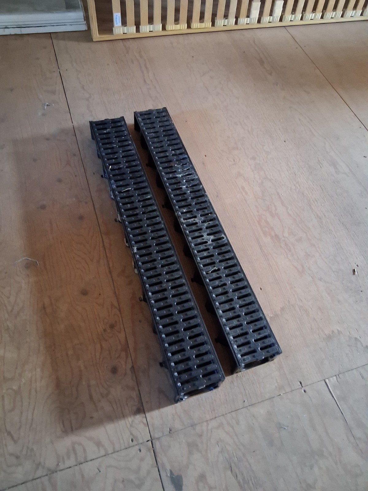 Koppel kunststof draingoot van 1 meter lang, Doe-het-zelf en Verbouw, Ophalen, Afvoer, Gebruikt, Pvc