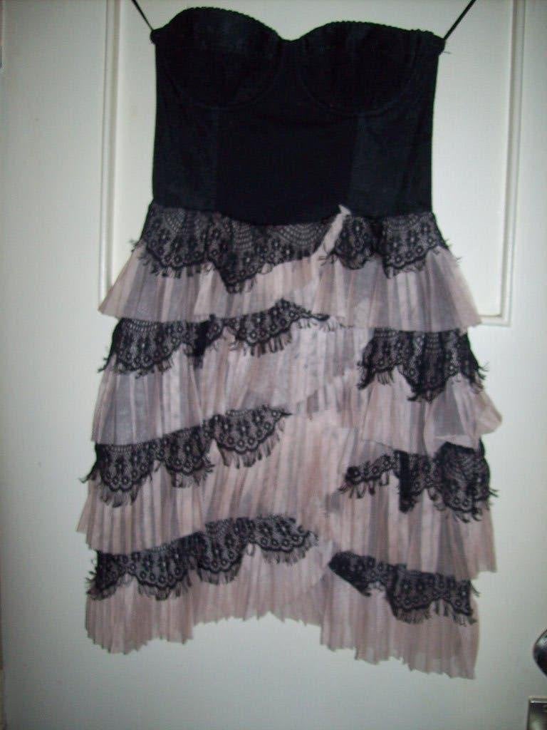 Jurkje  van zwart/roze kant 36 S H&M, H&M, Nieuw, Ophalen of Verzenden, Roze
