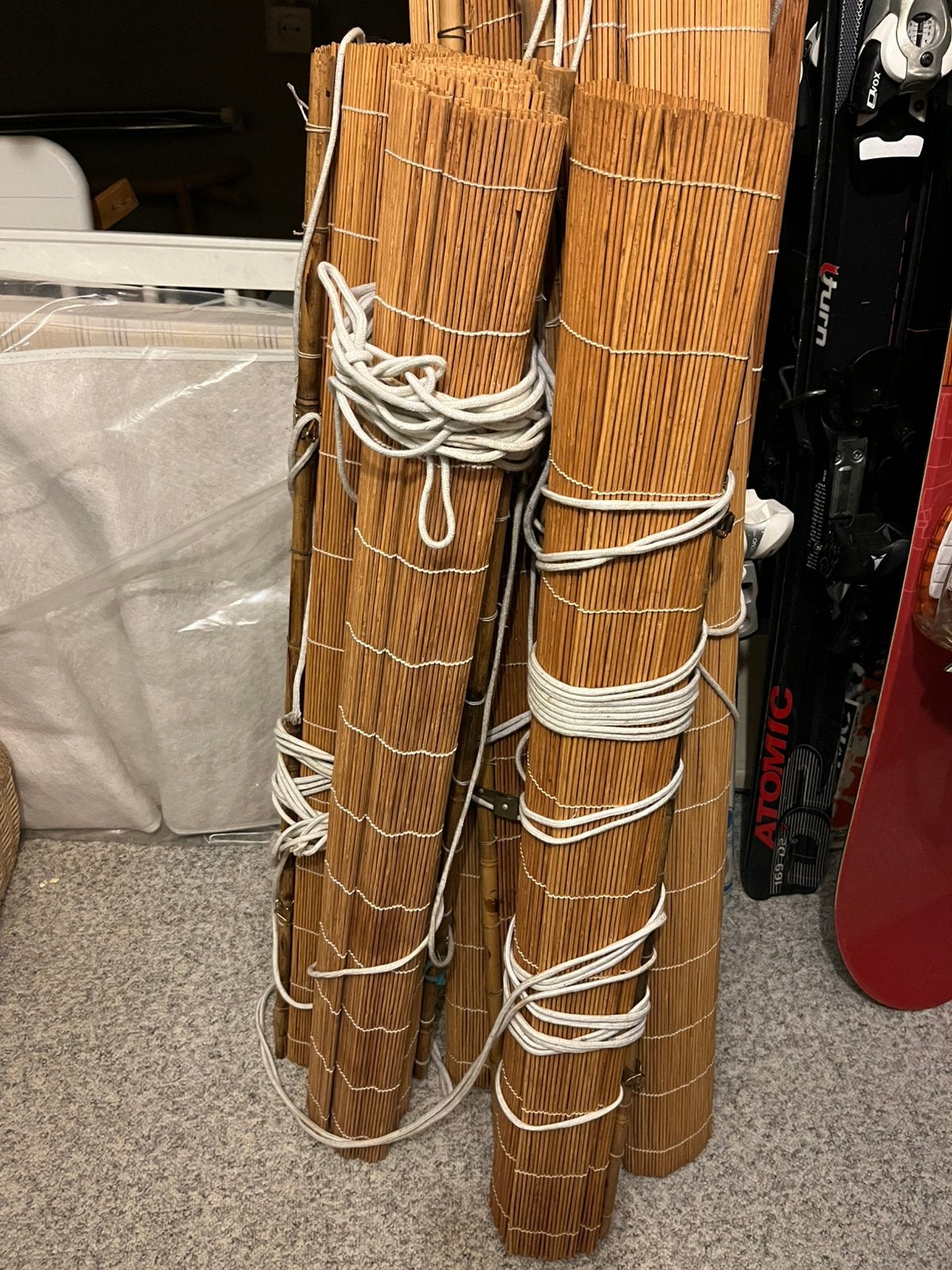Bamboe rolgordijnen, Huis en Inrichting, 90 cm, Gebruikt, Ophalen of Verzenden, Rolgordijn