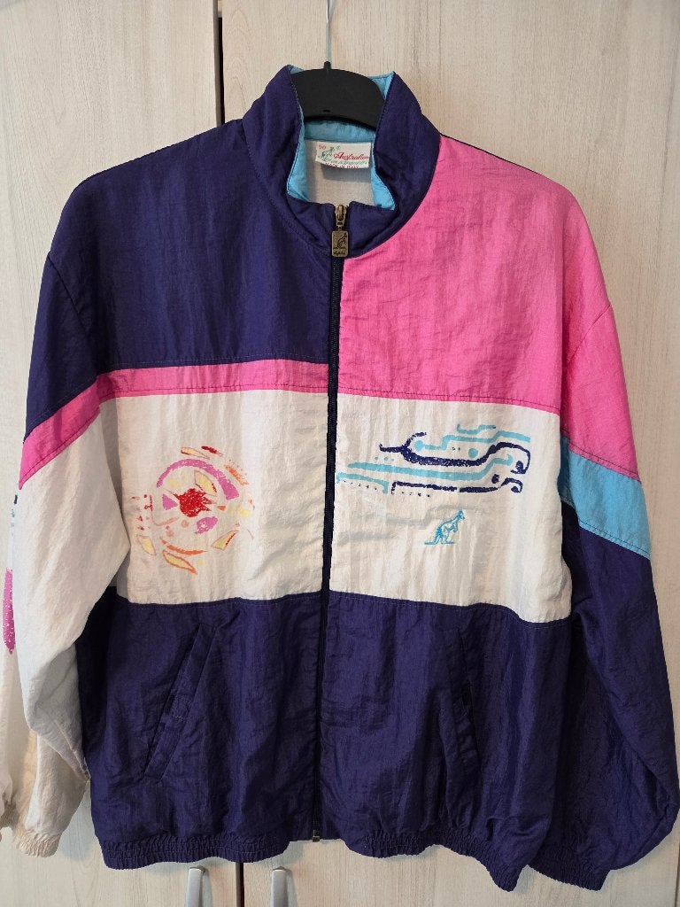 Australian oldschool jasje L'Alpina - maat 50 - Vintage, Maat 48/50 (M), Paars, Overige typen, Ophalen of Verzenden