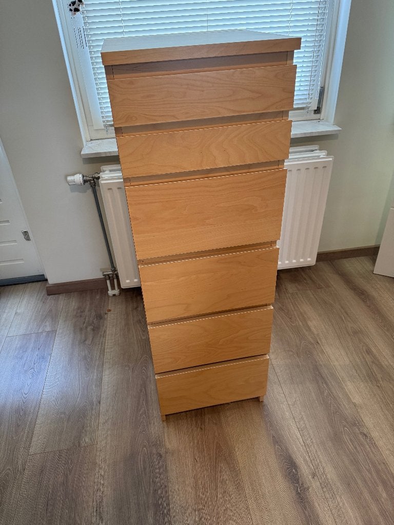 ladekast ikea | malm? | (6 laden en klep met spiegel), Ophalen, Minder dan 50 cm, Gebruikt, 5 laden of meer
