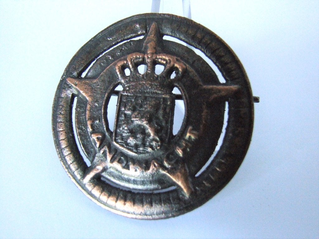Embleem,Badge,KNIL,Landwacht,WWII, Verzenden, Landmacht, Nederland, Embleem of Badge