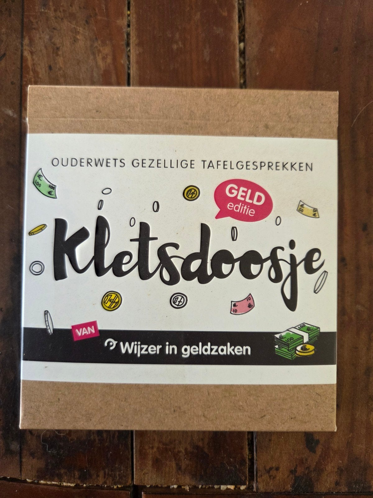 Kletsdoosje Geld Editie - Gezellige Tafelgesprekken, Vijf spelers of meer, Ophalen of Verzenden, Zo goed als nieuw, Wijzer in geldzaken