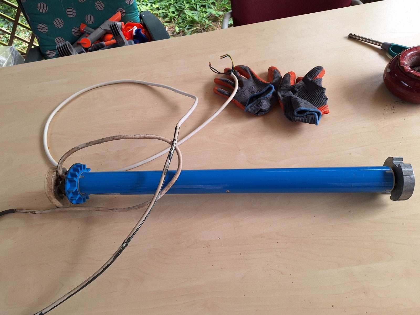 Zonnenscherm Motor. Becker Typ ECO 3511 Ophalen., Ophalen, 200 cm of meer, Wit, Zo goed als nieuw