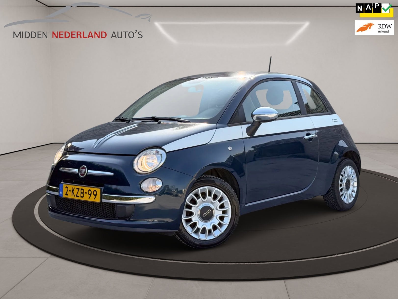 Fiat 500 1.0 TwinAir Pop * NIEUWE APK * AIRCO * NAP PAS *, Euro 5, Stof, Gebruikt, Zwart
