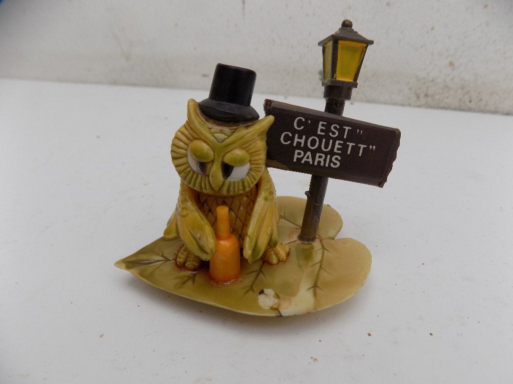 uilen uil jaren 60 decoratief dierenverzameling Parijs, Ophalen of Verzenden, Gebruikt