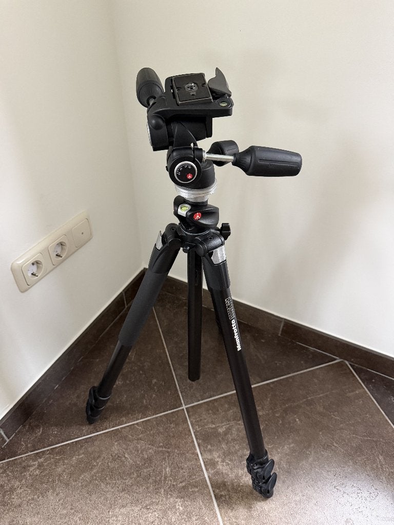 Manfrotto 055XPROB + 804RC2, Audio, Tv en Foto, Fotografie | Statieven en Balhoofden, Ophalen of Verzenden, Zo goed als nieuw